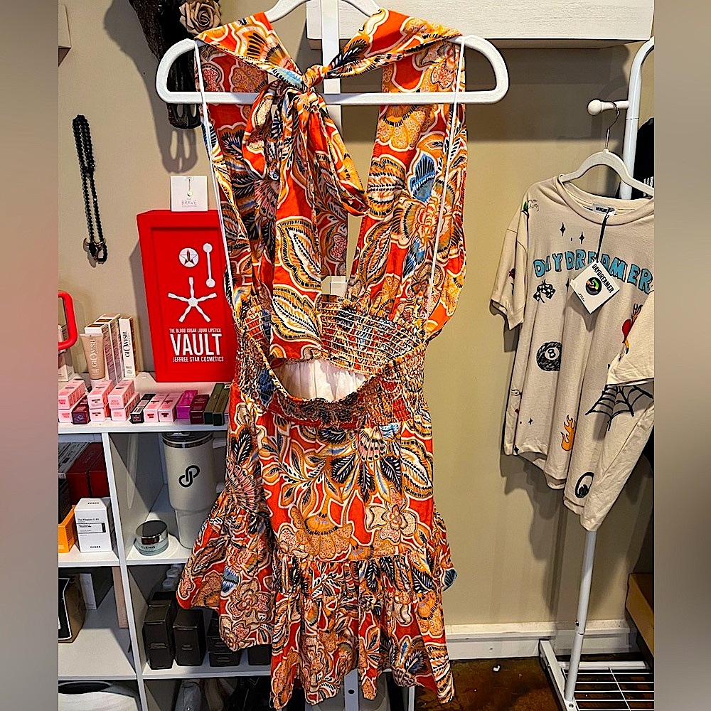 NWT Misa Los Angeles Tula Floral Poplin Halter Mini Dress - Picture 11 of 11
